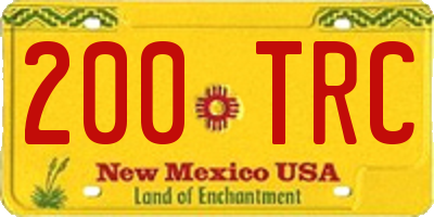 NM license plate 200TRC