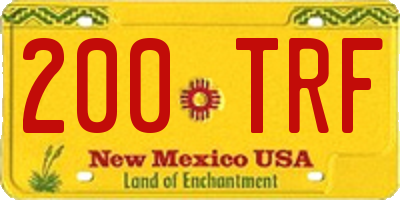 NM license plate 200TRF