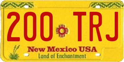 NM license plate 200TRJ