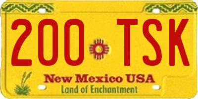 NM license plate 200TSK