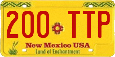 NM license plate 200TTP