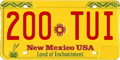 NM license plate 200TUI