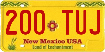 NM license plate 200TUJ