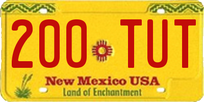 NM license plate 200TUT