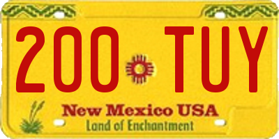 NM license plate 200TUY