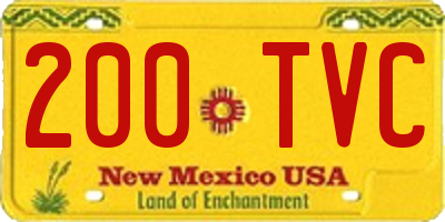 NM license plate 200TVC