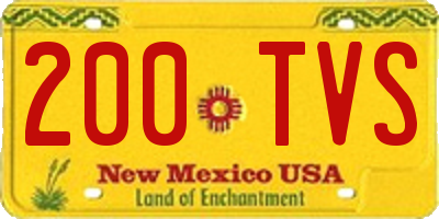 NM license plate 200TVS
