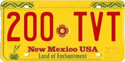 NM license plate 200TVT