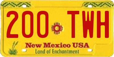 NM license plate 200TWH