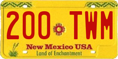 NM license plate 200TWM