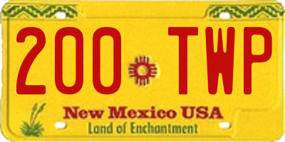NM license plate 200TWP