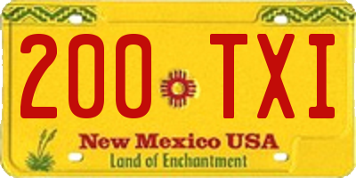 NM license plate 200TXI