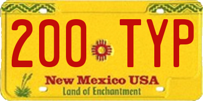 NM license plate 200TYP