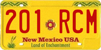 NM license plate 201RCM