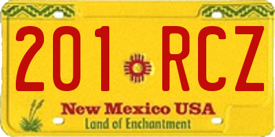 NM license plate 201RCZ