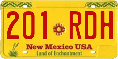 NM license plate 201RDH