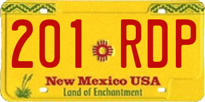 NM license plate 201RDP