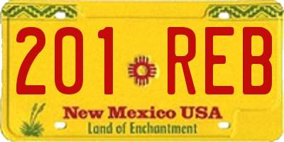 NM license plate 201REB