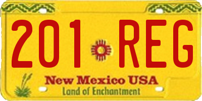 NM license plate 201REG