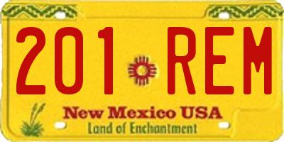 NM license plate 201REM