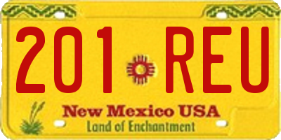NM license plate 201REU