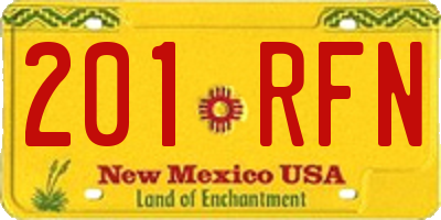NM license plate 201RFN