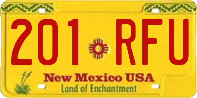 NM license plate 201RFU