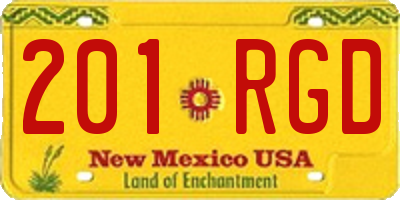 NM license plate 201RGD