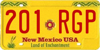 NM license plate 201RGP