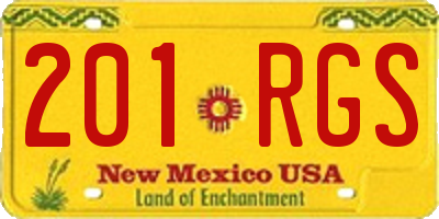 NM license plate 201RGS
