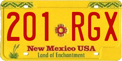 NM license plate 201RGX
