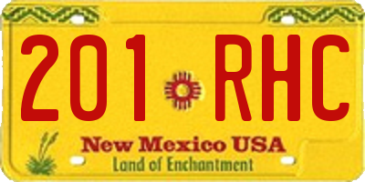 NM license plate 201RHC