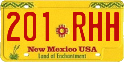 NM license plate 201RHH