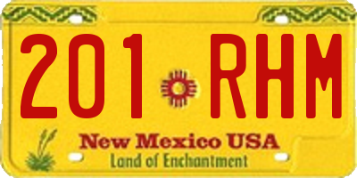 NM license plate 201RHM