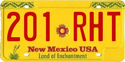 NM license plate 201RHT