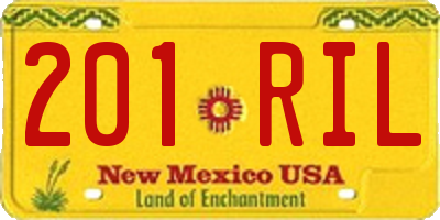 NM license plate 201RIL