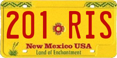 NM license plate 201RIS