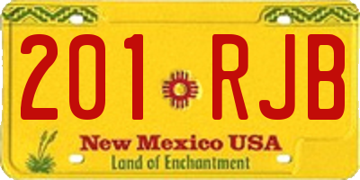 NM license plate 201RJB