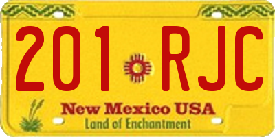 NM license plate 201RJC