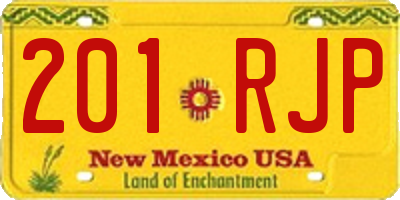 NM license plate 201RJP