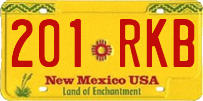 NM license plate 201RKB