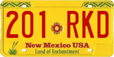 NM license plate 201RKD