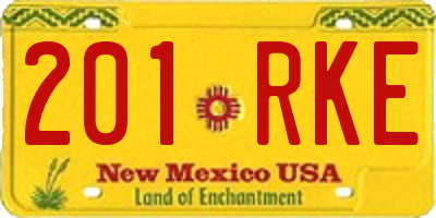 NM license plate 201RKE