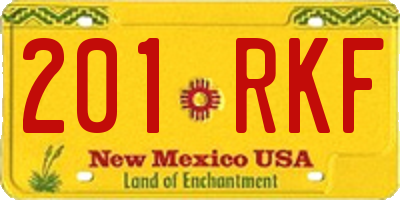 NM license plate 201RKF