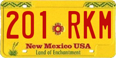 NM license plate 201RKM