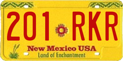 NM license plate 201RKR