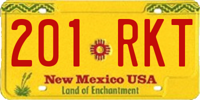 NM license plate 201RKT