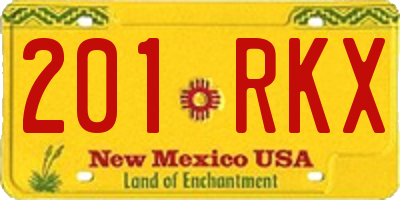 NM license plate 201RKX