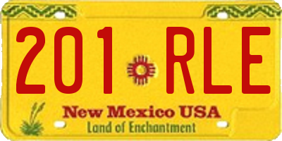 NM license plate 201RLE