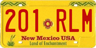NM license plate 201RLM